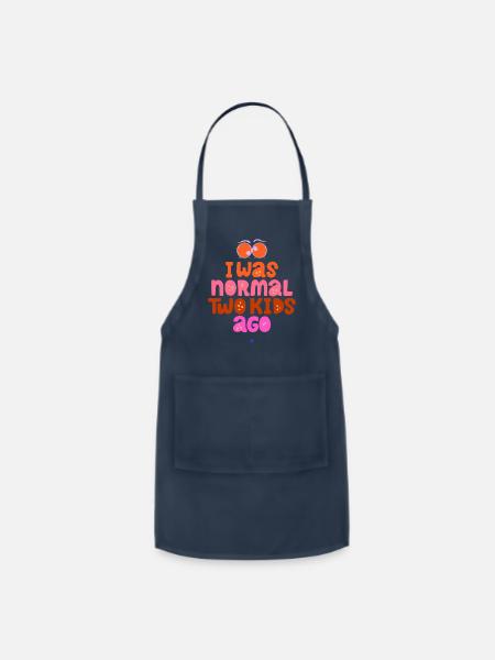 I was normal Two Kids Ago - Adjustable Apron - navy