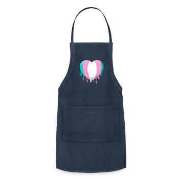 Trans Heart - Adjustable Apron - navy - Front - Julia (174cm)