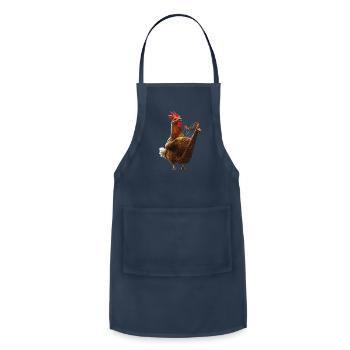 Rooster Harp - Adjustable Apron - navy - Front - Julia (174cm)