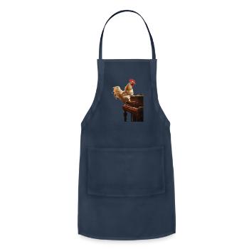 Rooster Piano - Adjustable Apron - navy - Front - Julia (174cm)