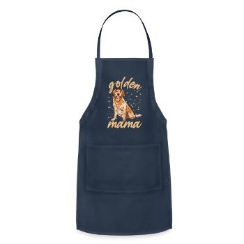 Golden Mama Golden Retriever Lovers Idea - Adjustable Apron - navy - Front - Julia (174cm)
