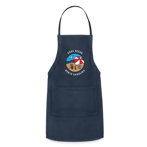 Kure Beach Day-White Lettering-Front Only - Adjustable Apron