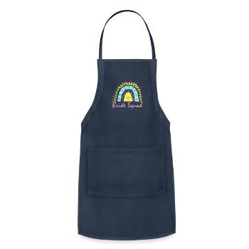 Bride Squad Matching Bachelorette Wedding - Adjustable Apron - navy - Front - Julia (174cm)