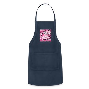 Pink Camo Camouflage - Adjustable Apron - navy - Front - Julia (174cm)