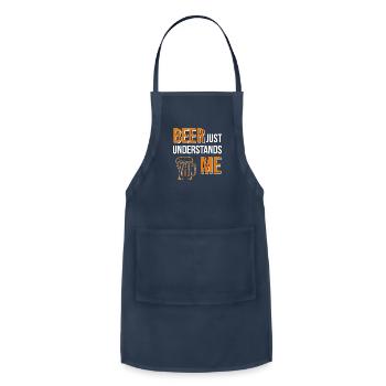 Beer Just Understands Me - Adjustable Apron - navy - Front - Julia (174cm)