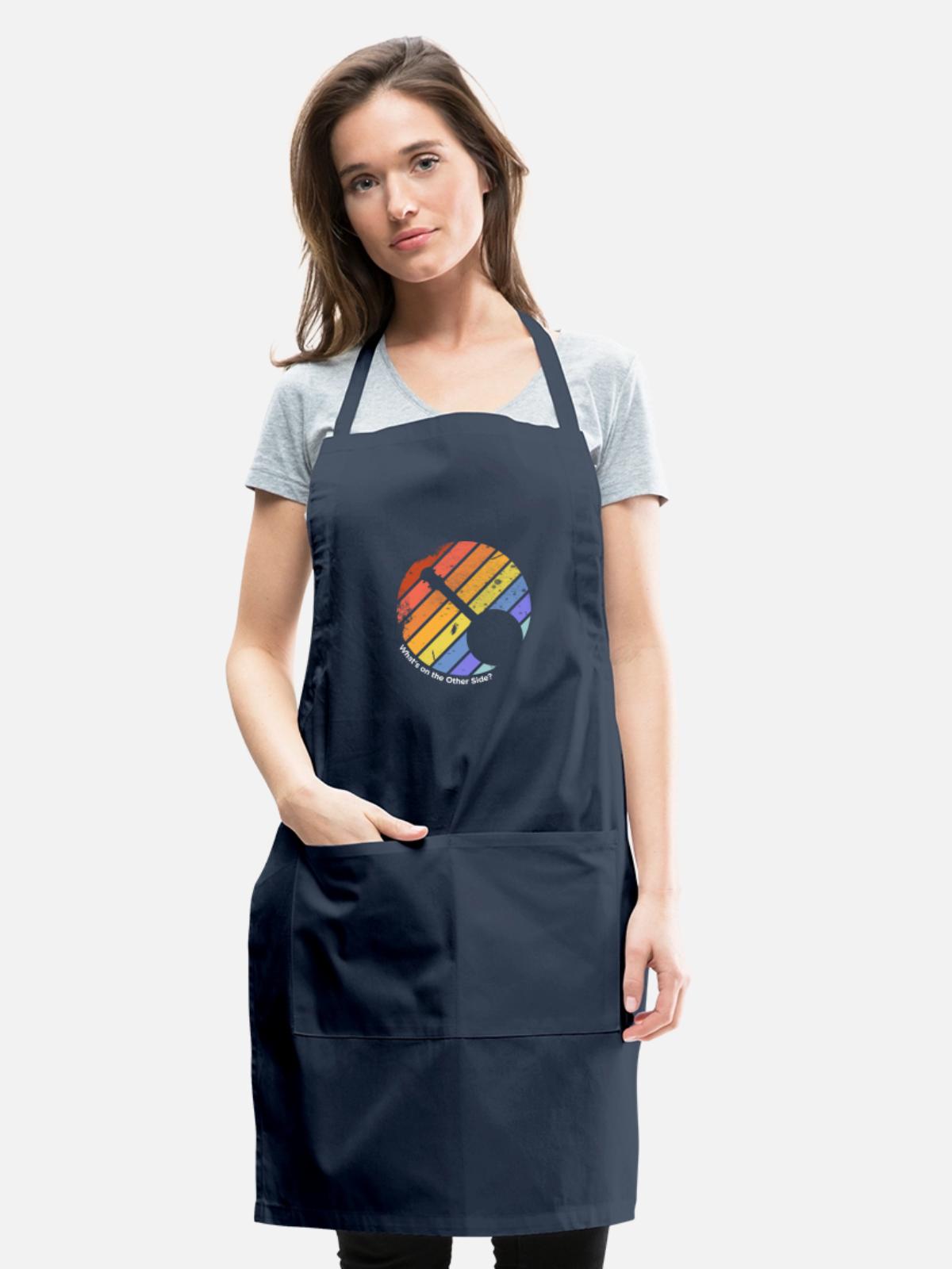 Rainbow Connection - Adjustable Apron - navy - Front - Julia (174cm)