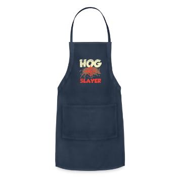 Hog Swine Hunt Hunting Pig Hunting Hog Removal - Adjustable Apron - navy - Front - Julia (174cm)