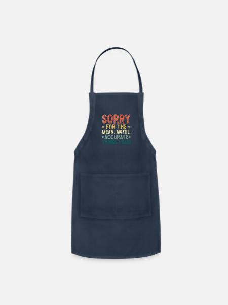 Funny Sarcasm - Adjustable Apron - navy