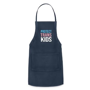 protect trans youth - Adjustable Apron - navy - Front - Julia (174cm)