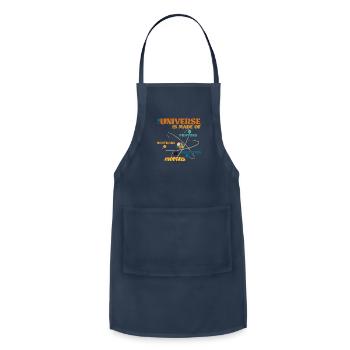 Universe is Made of Protons, Neutrons, Electrons, - Adjustable Apron - navy - Front - Julia (174cm)