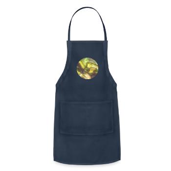 Gold Fluid Circle 3 - Adjustable Apron - navy - Front - Julia (174cm)