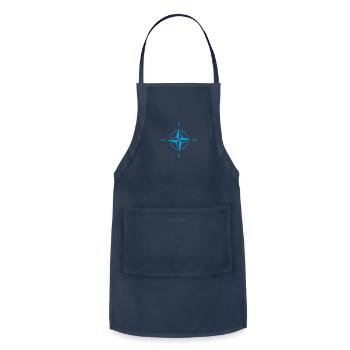 NATO OTAN Flag - Adjustable Apron - navy - Front - Julia (174cm)