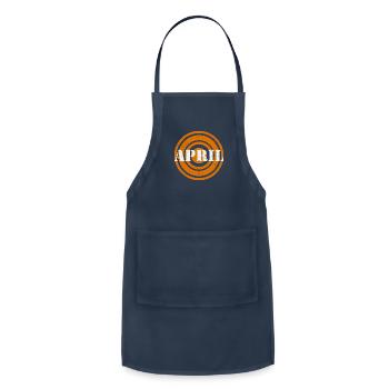 April Silver Word - Adjustable Apron - navy - Front - Julia (174cm)
