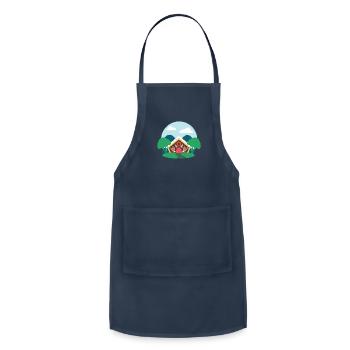 Gingerbread house in the woods - Adjustable Apron - navy - Front - Julia (174cm)