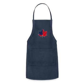 red maple leaf - Adjustable Apron - navy - Front - Julia (174cm)