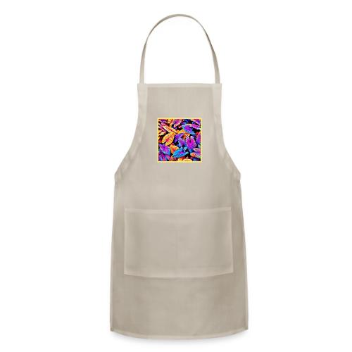 Captivating Neon Elegance Leaf Pattern - Adjustable Apron