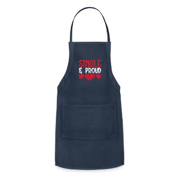 Single And Proud - Adjustable Apron - navy - Front - Julia (174cm)