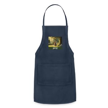 Praying in the Garden - Adjustable Apron - navy - Front - Julia (174cm)