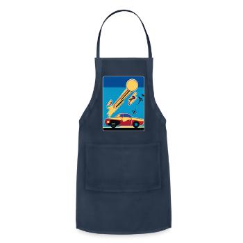 Upward Mobility, Forward Velocity - Adjustable Apron - navy - Front - Julia (174cm)