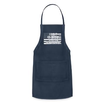 I Don't CoParent With The Government - Adjustable Apron - navy - Front - Julia (174cm)