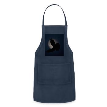 Goth Aesthetic Shadow Of A Bird Of Prey - Adjustable Apron - navy - Front - Julia (174cm)