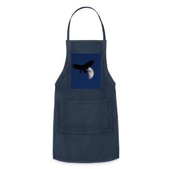 Goth Aesthetic Shadow Of A Bird Of Prey - Adjustable Apron - navy - Front - Julia (174cm)