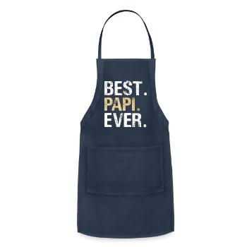 Mens Best Papi graphic Papi Gift from Granddaught - Adjustable Apron - navy - Front - Julia (174cm)