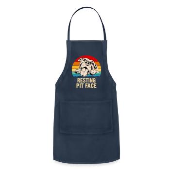 Resting Pit Face - Adjustable Apron - navy - Front - Julia (174cm)