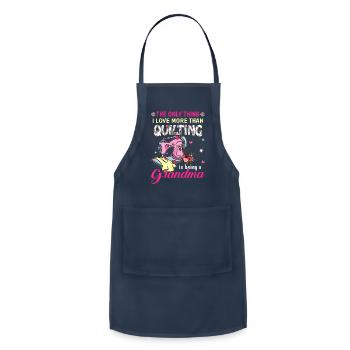 Quilting Sewing Quilt Grandma For Quilter - Adjustable Apron - navy - Front - Julia (174cm)