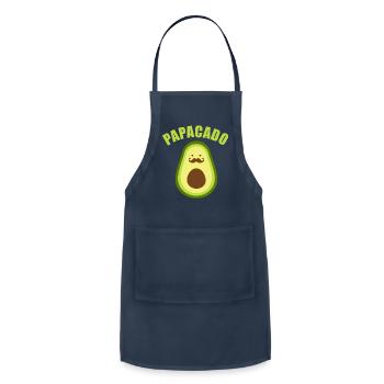 Papacado For New Dad Baby Annoucet - Adjustable Apron - navy - Front - Julia (174cm)