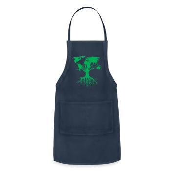 Earth Day World Map Tree Pro Environment Plant - Adjustable Apron - navy - Front - Julia (174cm)