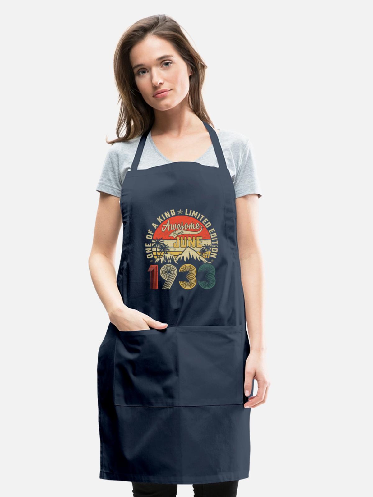 90 90Th July 1933 - Adjustable Apron - navy - Front - Julia (174cm)