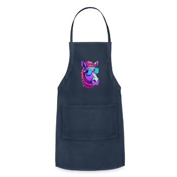 Horse Wearing Sunglasses Bandana Equestrian - Adjustable Apron - navy - Front - Julia (174cm)