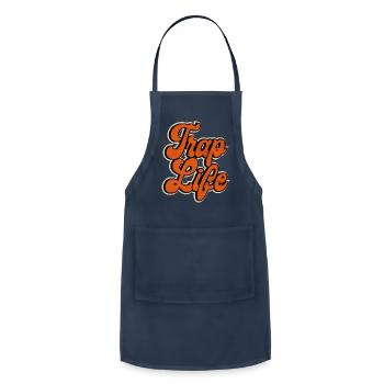 DESIGNOrange Trap Music Trap Life 80s - Adjustable Apron - navy - Front - Julia (174cm)