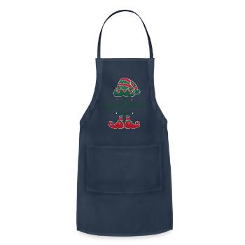 The Edward Elf Pajama for Funny Christmas Holiday - Adjustable Apron - navy - Front - Julia (174cm)