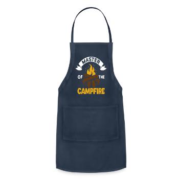 Master Of The Campfire - Adjustable Apron - navy - Front - Julia (174cm)