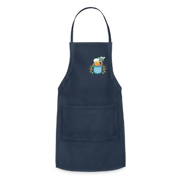 Oktoberfest Bavaria Flag Pocket Fun German Cost - Adjustable Apron - navy - Front - Julia (174cm)