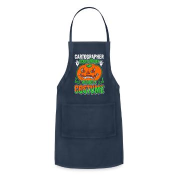 Cartographer Scary Enough Without A Costume Tshirt - Adjustable Apron - navy - Front - Julia (174cm)