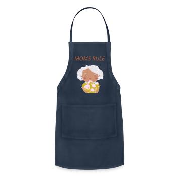 Moms Rule - Adjustable Apron - navy - Front - Julia (174cm)