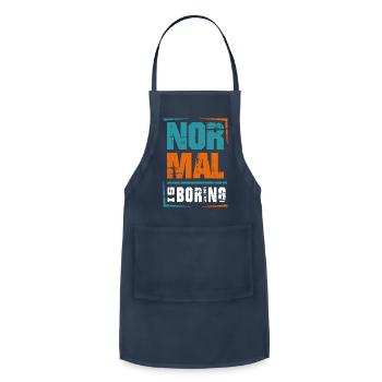 NORMAL IS BORING - Adjustable Apron - navy - Front - Julia (174cm)