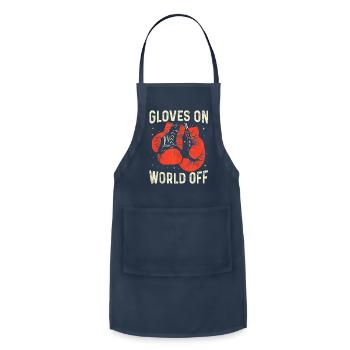 Gloves On World Off - Adjustable Apron - navy - Front - Julia (174cm)