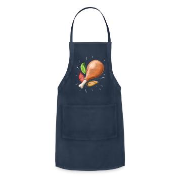 Roasted Turkey Meal On Thanksgiving - Adjustable Apron - navy - Front - Julia (174cm)