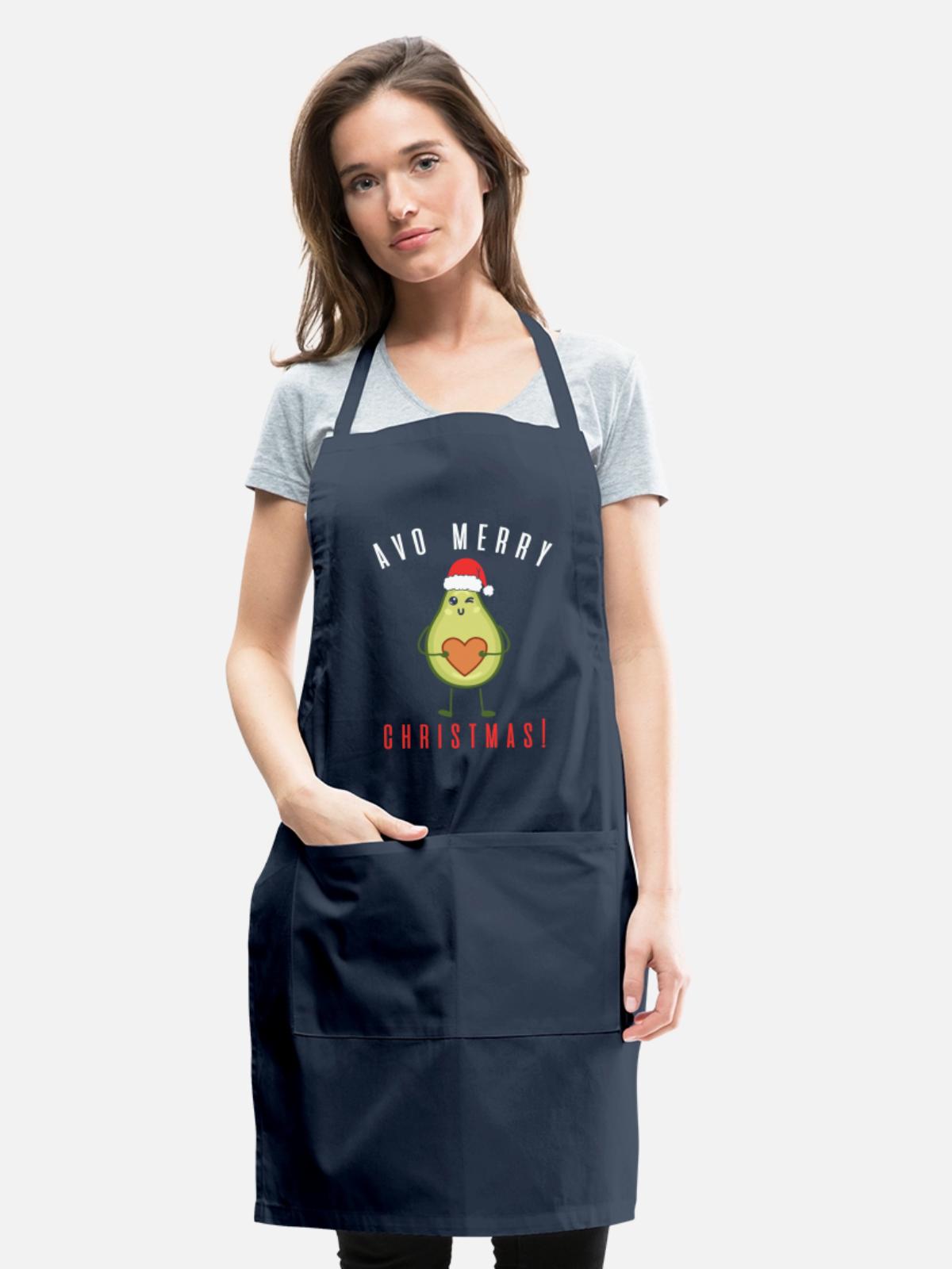 Avo Merry Christmas - Adjustable Apron - navy - Front - Julia (174cm)