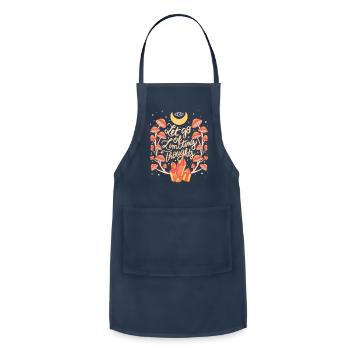 Let Go Of Limiting Thoughts - Adjustable Apron - navy - Front - Julia (174cm)