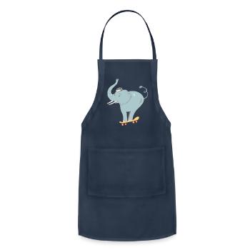 Elephant Skater - Adjustable Apron - navy - Front - Julia (174cm)