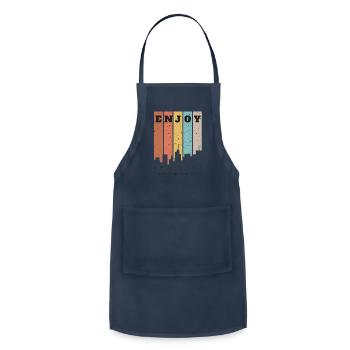 New York The City That Never Sleeps - Adjustable Apron - navy - Front - Julia (174cm)