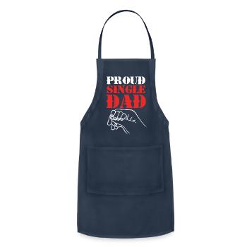 Single Dad Fathers Day Single Dad - Adjustable Apron - navy - Front - Julia (174cm)