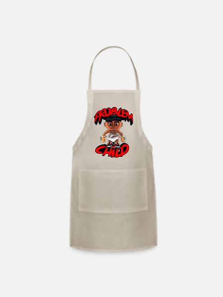 Problem Child Hustle Icon - Adjustable Apron - natural - Front