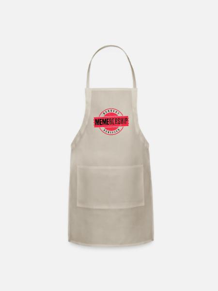 Social Media Meme Membership Request - Adjustable Apron - natural - Front