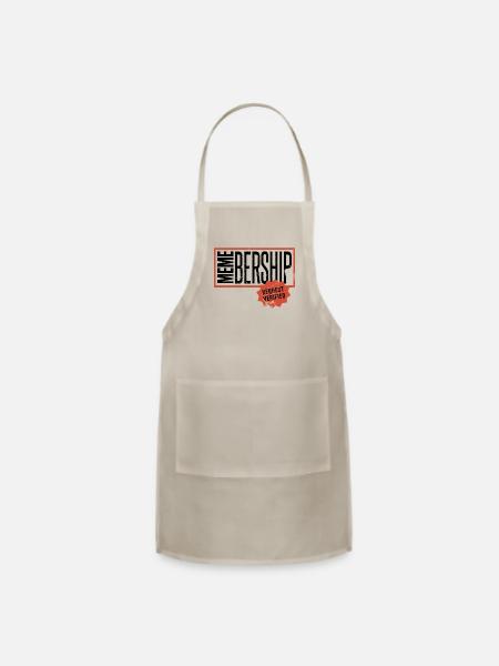 Social Media Meme Membership Request - Adjustable Apron - natural - Front